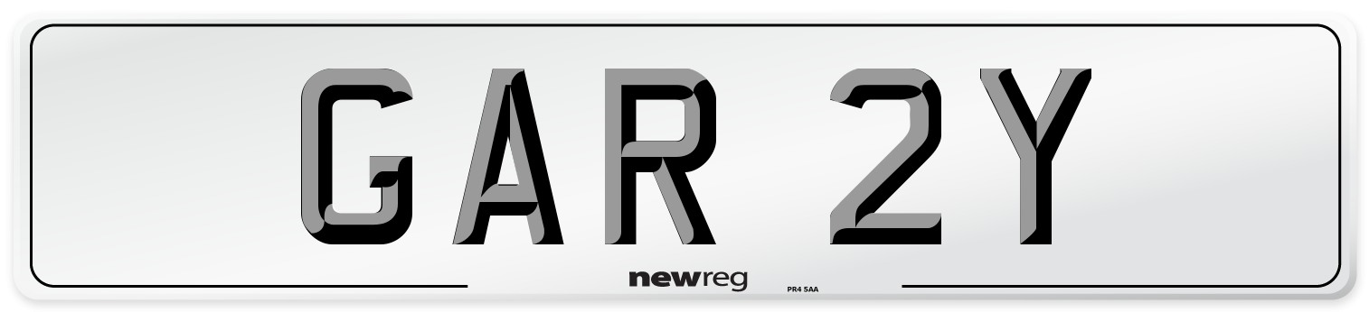 GAR 2Y Number Plate from New Reg